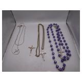 14Kt Gold Filled Pendant with Necklaces & Rosary
