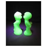 Fenton Uranium Glass Figures in Classic Glow