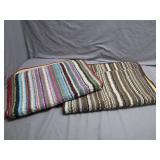 Two Striped Throw rugs
