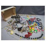 Costume Jewelry Lot with Box Included