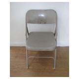 Gray Metal Folding Chair