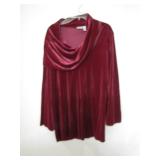 Red Velvet Cowl-Neck Top by Newport News