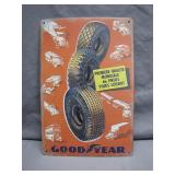 Goodyear Vintage Style Metal Advertising Sign