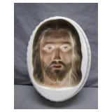 Oval Ceramic Face Plaque of Jesus Christ