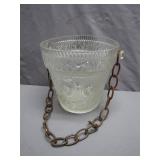 Glass Hanging Planter with Chain