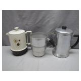 Three Retro Coffee Percolators