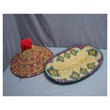 Colorful Handwoven Basket Set With Lid