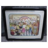Retro Diner-Themed Framed Art Print