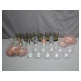 Eclectic Collection of Glass Drinkware and Bowls