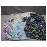 12 XL Nursing Scrub Shirts in Assorted Patterns