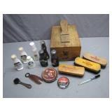 Vintage Shoe Care Kit With Kiwi Box
