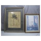 Framed Artwork: Palm Tree and Still Life