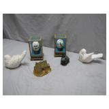 Decorative Figurines and Displayed Eggs