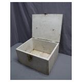 Wooden Box With Handle And Metal Latch