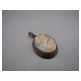 925 Marked Sterling Silver Cameo Pendant