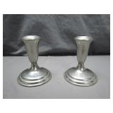 Weighted Pewter Candlesticks by Empire