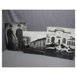 Three Mounted Black-and-White Photos