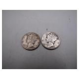 1944-S Mercury Silver Dimes