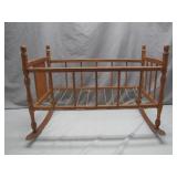 Handcrafted Wooden Doll Cradle