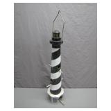 Black-and-White Lighthouse Birdhouse