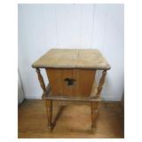 Wood Side Table With Decorative Cutout