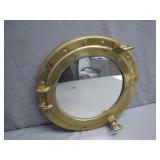 Solid Brass Ship Porthole Mirror