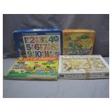 4 Puzzles Including Disney and Beatrix Potter