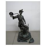 Bronze Huntsman With Dogs Statue