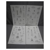 Illustrated Lighthouse Prints Collection