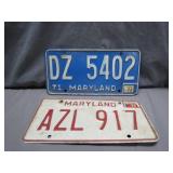 1971 Maryland License Plates