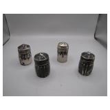4 Small Sterling Salt & Pepper Shakers