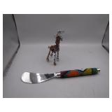 Beaded Knife and Giraffe Figure Set