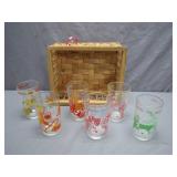 Six 1970s Archie Comics Glasses