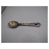 Sterling Silver Spoon with Turquoise Jewel