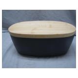 Dolce Mare Bread Storage Box With Wooden Lid