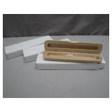 3 Wooden Hinged Pen Cases