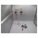 925 Sterling Dragonfly Pendant & Earrings Set