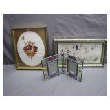 Pressed Botanical Art With Floral Photo Frame