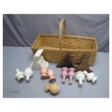 Decorative Wooden Hardware and Basket