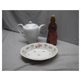 Porcelain Tea Set With Syrup Pitcher