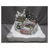 Snowy Winter Scene with Mirror Pond