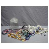 Colorful Necklace Collection in Glass Jar