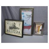 3 Framed Art Pieces