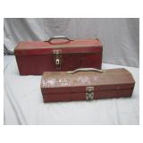 Red Metal Toolboxes With Handles