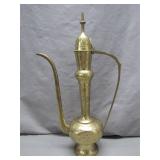 Etched Brass Dallah Coffee Pot