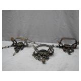 3 Steel Animal Traps with Chains