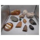 Fossils, Arrowheads, and Stones