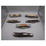 6 Vntg Pocket Knife Collection: Big Smoky & More