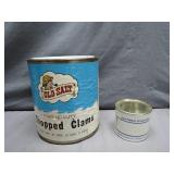 2 Vintage Seafood Cans: Old Salt & Hutress