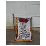 Wood-Framed Hanging Hammock Chair